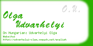 olga udvarhelyi business card